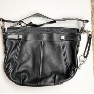 Fossil Fifty Four Black Leather Shoulder Bag